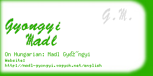 gyongyi madl business card